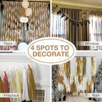 PartyWoo Light Brown Crepe Paper Streamers 4pcs 328ft Pack of Nude Boho Neutral Crepe Paper Streamers for Birthday Baby Shower Wedding Graduation Anniversary Woodland Jungle Theme Party Decorations
