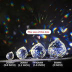 40mm 10Pack Crystal Ball Prism 1.57 Inch Decorative Ball for Chandelier Window Suncatcher Rainbow Maker