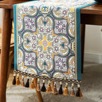 13×72 Inch Table Runner, Retro-Luxury Tassels Series for Kitchen Dining Table Holiday Decoration (Saliera)