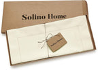 Solino Home Ivory Table Runner 48 Inches - Cotton Linen Hemstitch Coffee Table Runner 14 x 48 Inch Ideal for Dresser Tables - Fall, Autumn, Halloween, Thanksgiving, Christmas, Holiday