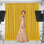 10 x 7 Feet Gold Backdrop Curtain for Partie, Background Curtains for Photoshoot, Birthday, Wedding, Halloween, Thanksgiving, Christmas Day, New Year Party Decorations 5Ft x 7Ft, 2 Panels