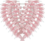 50pcs 2.5" Light Pink Polyester Satin Ribbon Bows with Twist Ties for Gift Wrapping Packing Easter Rabbit Decoration (Lt.Pink)