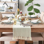 DII Woven Basic Tabletop Collection, Chevron Table Runner, 15x108, Artichoke