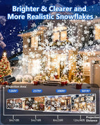 Christmas Projector Lights Outdoor, 2025 Upgraded Snowflake Double Head, 360° Rotating, IP65 Waterproof, Timer Function - Holiday, Party, Christmas Decorations & Gifts for Yard, Garden, Indoor