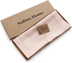 Solino Home Linen Pink Table Runner 108 Inches Long - 100% Pure Linen 14 x 108 Inch Table Runner for Halloween - Classic Hemstitch