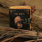 Leather Gothic Journal Magical Raven Skull Spiral Notebook Mystery Crow Journal Grimoire Witchcraft Spellwork Journal Great for Halloween and Raven Lovers Aesthetic Leather Journal for Men and Women (8 x 6 inches)