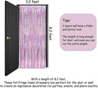 Pink Tinsel Curtain Party Backdrop - GREATRIL Foil Fringe Curtain Lilac Pink Party Streamers for Birthday Girl Princess Bachelorette Euphoria Taylor Themed Party Decorations - 2 Packs