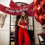 KatchOn, XtraLarge Red Fringe Banner - Pack of 2 | Ceiling Tinsel for Red Streamers Party Decorations | Streamers for Cherry Party Decorations, Bridal Shower Decor, Halloween, Christmas Decorations