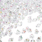 DomeStar Dazzling Fake Ice, 150PCS Sparkling Fake Diamonds, Iridescent Clear Gem Stones Vase Fillers DIY Crafts Wedding Table Scatter Decoration