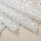 VISIONTEX White Sheer Voile Curtains, Decorative White Embossed Butterflies Rod Pocket Window Drapes for Home Kitchen, Living Room and Bedroom 54 x 95 Inch, Set of 2 Curtain Panels