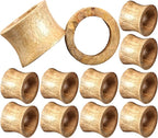 Wooden Napkin Rings Set of 12 - Handcrafted Napkin Holder for Dinner Table Decoration, Weddings, Home, Kitchen, Decor, Dinner, Parties, Every Day Use - Durable, Versatile (Brown)- CLEENTABLE