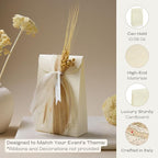 Boxes Craftory Pack of 20 Party Favor Boxes (4.52 x 2.16 x 7 inch) - Ideal for Wedding, Christmas Gift, and Bridal Shower - Light Ivory White Silk