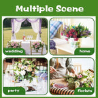 24PCS Round Floral Foam Blocks Holder Set Mini Flower Foam with Bouquet Accessories，Floral Wire, Plant Tape,Crafts Gift Ribbon