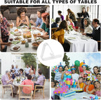 48 Pcs Plastic Table Cloth Holder - Clear Clips for Outdoor Picnic Tables, Skirt Clip to Hold Down Tablecloth for Party Events