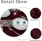 Fitable Square Tablecloth 60x60 inch Tablecloth Stain and Wrinkle Resistant Washable Polyester Table Cloth for Buffet Parties and Camping, Burgundy