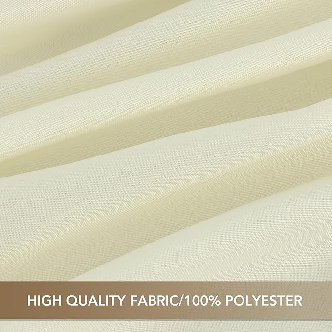 sancua Square Tablecloths 54x54 Inch, 2 Pack - Beige Fabric Table Cloth for Square or Round Tables, Washable Polyester Table Cover for Dinner, Holiday Party, Decorative Display Tables