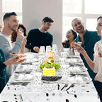 452 Pcs Music Themed Party Decorations for 50 Guests, Musical Notes Paper Plates Napkins Cups Tablecloth Cutlery Straws for Music Karaoke Birthday Wedding Baby Shower Party Supplies