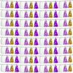 8P Purple-Gold Party Decoration Tassel Garland, Tassels Banner Streamers for Parade Floats, Bachelorette, Wedding, Birthday, Halloween, Christmas, Bridal/Baby Shower Party Decorations