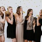 50 Pcs Metallic Fringed Party Blowers Noise Makers Gold Black Blowout Whistle Noisemakers New Year Eve Birthday Party Favor Supplies Events