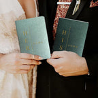 Vow Books His and Hers Wedding Vow Books Bride and Groom Vow Books Wedding Essentials Wedding Accessories(TR-HH-Sage)