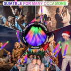 LifBetter 192 Pcs Foam Glow Sticks Bulk,Led Glow Sticks with 3 Modes Colorful Flashing,Long Life Battery Glow In The Dark Party Supplies for Weddings,Parties,Festivals,Sporting Events