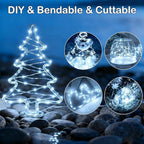 ZNYCYE Fairy Lights Battery Operated,24 Packs 9.8FT 30LEDs+ 6 Replacement Batteries Firefly Lights Copper Wire String Lights(NO Timer) for Bedroom Wedding Mason Jar Dorm Decor(Cool White)