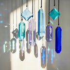 7 Pack Crystal Ornaments for Christmas Tree, Colorful Icicle Ornaments Crystal Prism Hanging Suncatchers for Windows,Indoor for Women