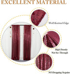 ShinyBeauty Glitter Burgundy Backdrop Curtains 2 Panels 4Ftx7Ft Sequin Curtain Photobooth Backdrops,Wine Wedding,Party,Birthday Wall Background