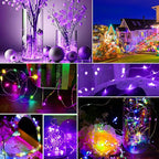 pozzolanas 24 Pack 7ft Waterproof LED Fairy Lights - Battery Operated String Lights with 20 LEDs for Home, Mason Jar, Party, Wedding, Halloween, Christmas Decorations (12 Multicolor & 12 Purple)