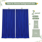 Royal Blue Tulle Backdrop Curtain for Parties Wedding,10ft x 10ft Wrinkle Free Curtain Backdrop,2 Layer Drapes for Backdrop,Polyester Wedding Back Drop for Bridal Shower Birthday Baby Shower