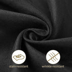 Ascoza 2pack 120 Inch Black Round Tablecloth in Polyester Fabric for Wedding/Banquet/Restaurant/Parties