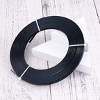 Fashewelry 32.8Ft 5mm Aluminum Flat Wire Black Bendable Metal Craft Wire Strip for Bezel Sculpting Armature Jewelry Making Gem Metal Wrap