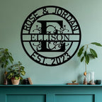 Personalized Metal Name Signs, Split Letter Monogram Wall Decor, Custom Last Name Sign, Family Name Sign for Outdoor, Personalized Wedding Gift, Garden Decor, Metal Wall Art, Housewarming Gift
