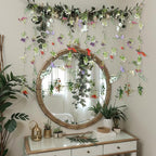 Yunlly 4 Pcs Artificial Flowers Hanging Decoration 6ft Faux Wildflower Vines Backdrop Floral Garlands Flower Vines for Wedding Party Background Birthday Home Birthday Garden Wall Arch Decor