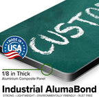 Custom Sign, Custom Street Sign, 11 Font Colors, 13 Font Styles, 4 Hole Options, 22 Sizes, 6x18 Inches, Rust Free DiBound, Fade Resistant, Made in USA by My Sign Center (Chalkboard Green)