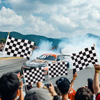 12Pcs 8×12 Inch Small Checkered Flags Black and White Racing Flags on Wood Stick Mini Race Car Handheld Flag Decorations