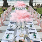 Retrowavy 30 Pcs 18-20 Inch Large Natural Ostrich Feathers Bulk for Centerpieces for Wedding Party Centerpieces Home Decoration Flower Arrangement (Pink)