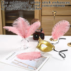 SOGUGOM Pink Craft Ostrich Feathers - 30PCS 6-8 inch Natural Ostrich Feathers Kit for Wedding Decorations, Hats and DIY Projects(Lotus Pink)