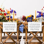 In Loving Memory Wedding Sign, Reserved Memorial Chair Signs Pew Cloths Seating Placeholder, Wedding Decorations for Reception Event Celebrations (2 Pcs, today & always)