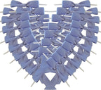 50pcs 2-1/2" Smog Blue Satin Ribbon Bows with Twist Ties Smog Satin Ribbon Bows for Candy Party Decoration Gift Packing Wrapping Accessories(2.5”,Airy Blue)