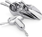 New Star Foodservice 34509 One-Piece Cast Aluminum Round Bottom Bar Ice Flour Utility Scoop, 5-Ounce, Silver (Hand Wash Only)
