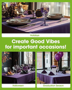 Pureegg Plastic Table Cloth Disposable 10 Pack, 54 x 108 Inch Table Cloths, Halloween Party Decorations, Summerween Decor, Halloween Tablecloths, Rectangle, Plastic Cover, Leakproof & Sturdy, Purple