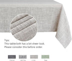 maxmill Flaxy Faux Linen Tablecloth with 2-Tone Slubby Yarn Textured Weaves Wrinkle Resistant Anti-Shrink Soft Table Cloth for Kitchen Dining Restaurant Tabletop Rectangle 60 x 120 Inch Linen