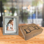 8x10 Picture Frame Set of 4, High Definition Glass Distressed Moss Green Frame, 8 x 10 Wood Photo Frames for Tabletop Display and Wall Mounting