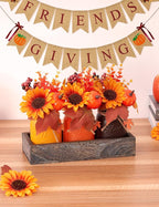 Mason Jar Fall Thanksgiving Centerpieces for Tables Fall Thanksgiving Table Decor, Flower, Wood Tray, Pumpkin Centerpieces Table Decorations for Home Indoor, 25 Pcs Autumn Kitchen Decor