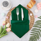 Aneco 24 Pieces Satin Napkin Square 20 x 20 Inches Dinner Napkins Weddings Party Napkin Soft Table Napkins for Romantic Weddings Party Dinner Decoration (Forest Green)