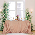 Fitable Rose Gold Sequin Tablecloth for Parties - 2 Pack, 60x102 Inch - Sparkle Glitter Rectangle Tablecloth for 8 Foot Tables, Party Table Overlays for Wedding Baby Shower Photography