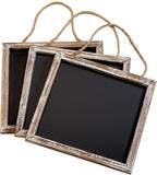 Barnyard Designs Magnetic Hanging Chalkboard Sign – Rustic Decorative Display Presentation Board for Office, School Supplies, Kitchen, Restaurant, Weddings and More, 11” x 10” (3 Pack)