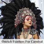 Crowye 100 Pcs Ostrich Feathers Bulk for Centerpieces Craft Ostrich Feathers for Vase Wedding Masquerade Party Home Costume Decorations (6-8 Inch,Black)