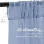 6 Panels Dusty Blue Wedding Ceiling Drapes 5ftx20ft Ceiling Drapes Chiffon Fabric Arch Draping Sheer Curtains Soft Drapery Draping Wedding Ceiling Decorations for Party Ceremony Stage Swag